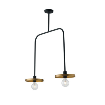 Lampadario Sospensione Twiga Class Colore Nero Oro 2 x E 27 max 60W