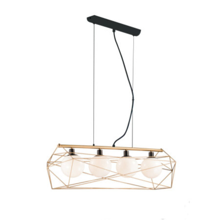 Lampadario Sospensione Abraxas Class Colore Nero Oro 4 x E 27 max  60W