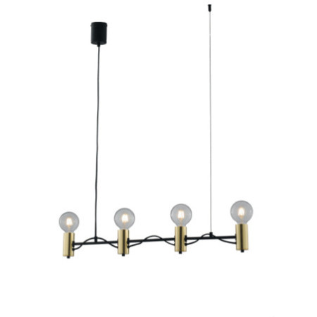 Lampadario Sospensione Axon Class Colore Nero Oro 4 x E 27 max  60W
