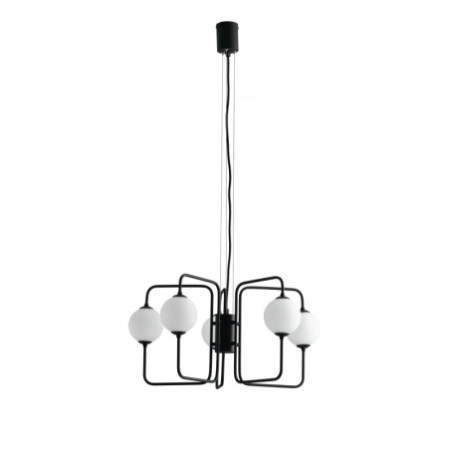 Lampadario Sospensione Neutron Class Colore Nero 5 x G 9 max 28W