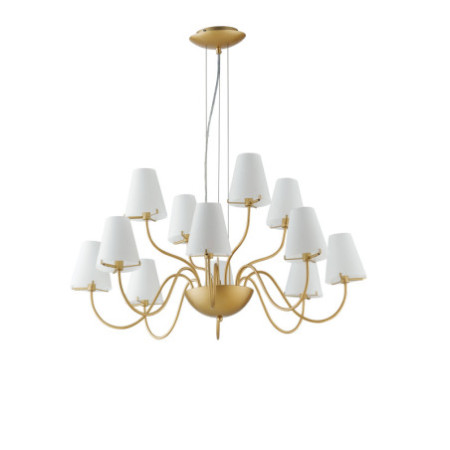 Lampadario Sospensione Canto Class Colore Oro 12 x G 9 max 28W