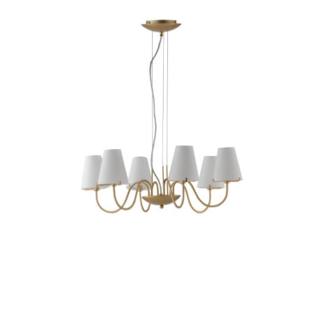 Lampadario Sospensione Canto Class Colore Oro 6 x G 9 max 28W