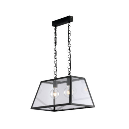 Lampadario Sospensione Lexington  Vintage Colore Nero 2 x  E 27 Max  40W