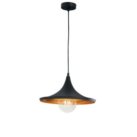 Lampadario Sospensione Broadway Industrial Vintage Colore Nero 60W