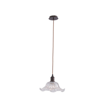 Lampadario Sospensione Kansas Industrial Vintage Colore Trasparente 60W