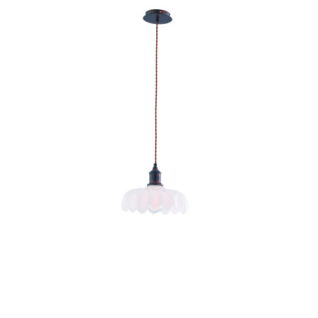 Lampadario Sospensione San Diego Industrial Vintage Colore Bianco 60W