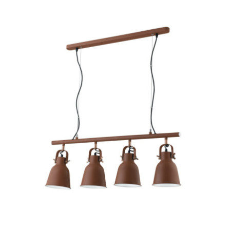 Lampadario Sospensione Legend Industrial Vintage Colore Corten 4 x E 27 max  60W