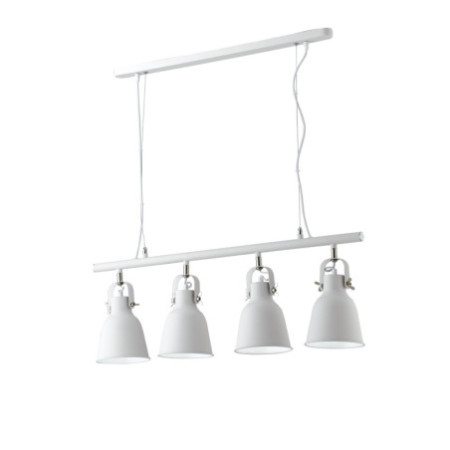 Lampadario Sospensione Legend Industrial Vintage Colore Bianco  4 x E 27 max 60W