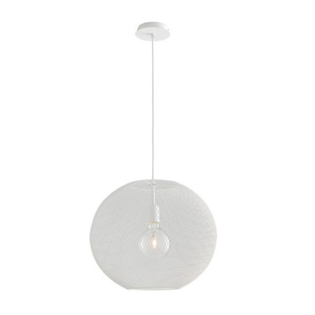 Lampadario Sospensione Esedra Industrial Vintage Colore Bianco 60W