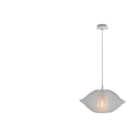 Lampadario Sospensione Harem Industrial Vintage Colore Bianco 60W
