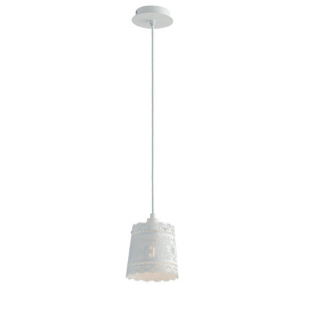 Lampadario Sospensione Cluny Industrial Vintage Colore Bianco 40W