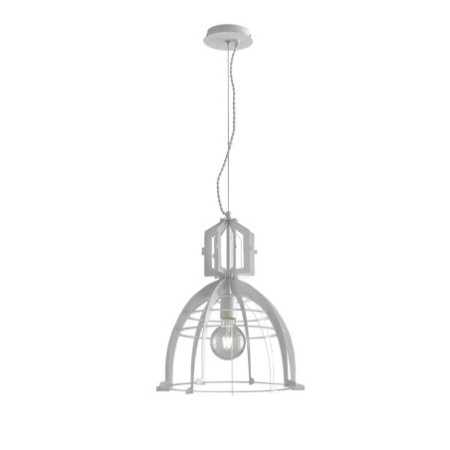 Lampadario Sospensione Urban Industrial Vintage Colore Bianco 60W