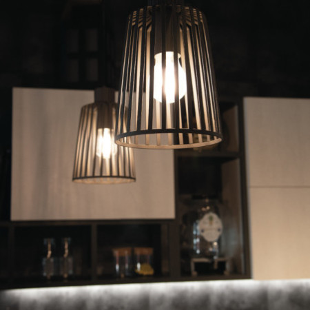 Lampadario Sospensione Dayton Industrial Vintage Colore Bronzo 60W