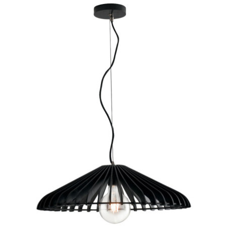 Lampadario Sospensione Calder Industrial Vintage Colore Legno Nero 60W