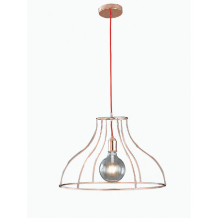 Lampadario Sospensione Frida Industrial Vintage Colore Oro Rosa 60W