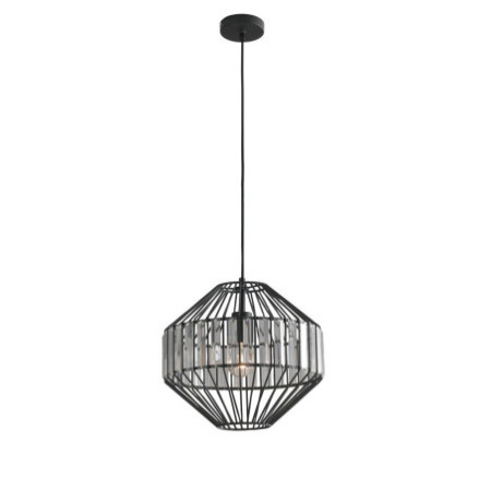 Lampadario Sospensione Opium Industrial Vintage Colore Nero 60W