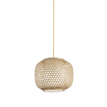 Lampadario Sospensione Zen Industrial Vintage Colore Bambu  Naturale 60W