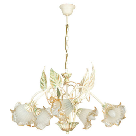 Lampadario Primavera Decorative Colore Avorio 5 x E 14 max  40W