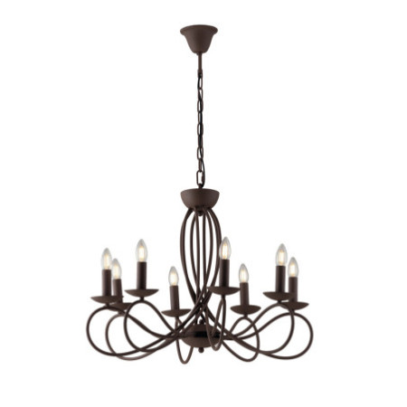Lampadario Ginevra Decorative Colore Corten  8 x E 14 max 40W