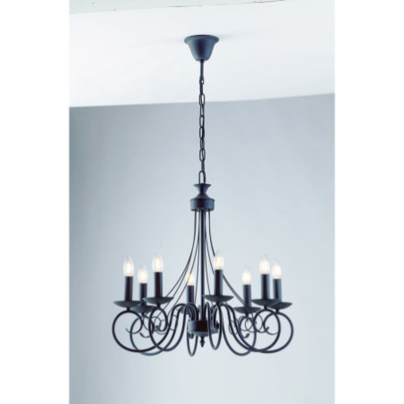 Lampadario Beatrice Decorative Colore Antracite 8 x E 14 max  40W