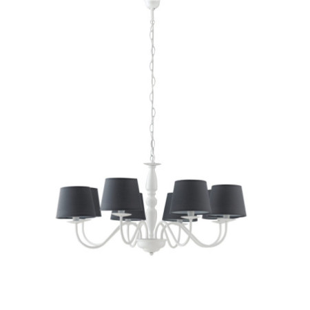 Lampadario Favola Decorative Colore Bianco 8x E 14 max  40W