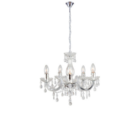 Lampadario Houston Silicon Acrilic  Colore Trasparente 5 x E 14 max  40W