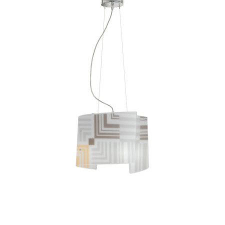 Lampadario Sospensione Seventy Coordinati Colore Bianco 2 x E  27 max  60W