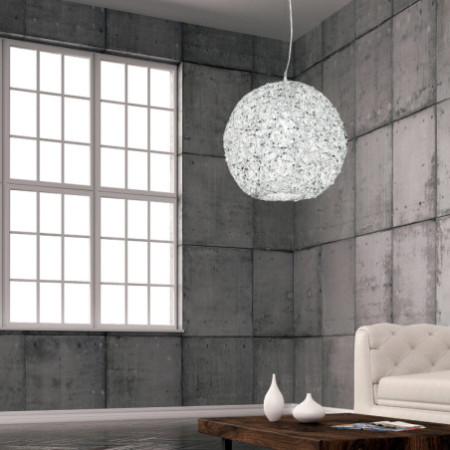 Lampadario Sospensione Astra Coordinati Colore Cromo 60W