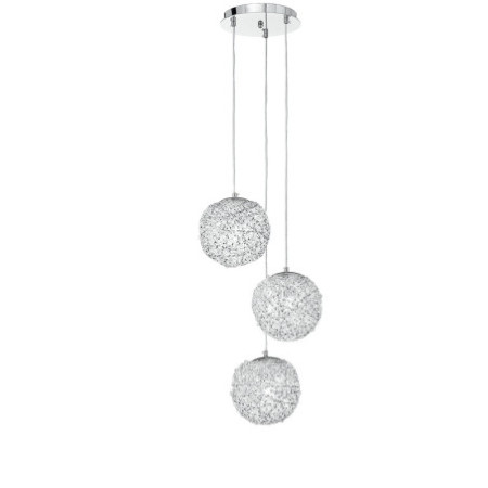 Lampadario Sospensione Astra Coordinati Colore Cromo 3 x E 27 60W