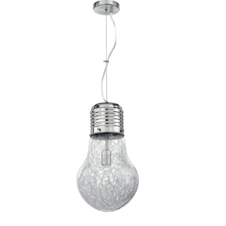 Lampadario Sospensione Lampadina Coordinati Colore Acciaio 60W