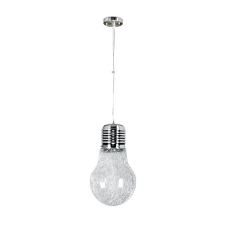 Lampadario Sospensione Lampadina Coordinati Colore Acciaio 40W
