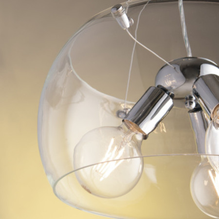 Lampadario Sospensione Equator Henging Colore Trasparente 3 x E 27 max 60W