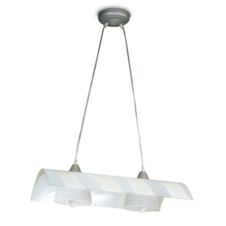 Lampadario Sospensione Zebrata Henging Colore Bianco 2 x E 27 max 60W