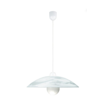 Lampadario Sospensione Alabastro Henging Colore Bianco 60W
