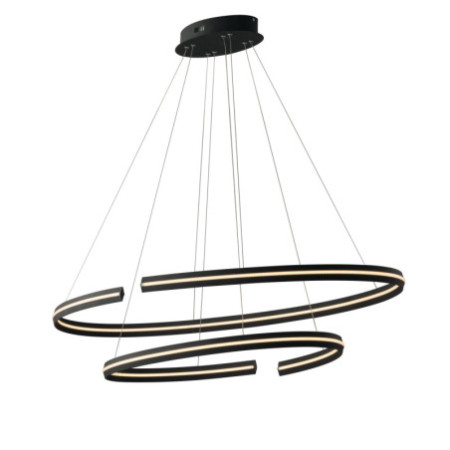 Lampadario Sospensione Led Clarke Moderno Color Nero 110 W