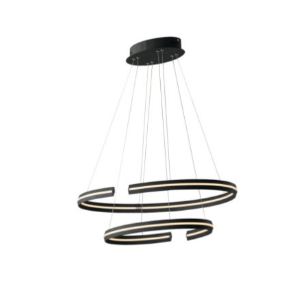 Lampadario Sospensione Led Clarke Moderno Color Nero 75W