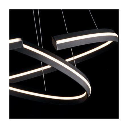 Lampadario Sospensione Led Clarke Moderno Color Nero 75W