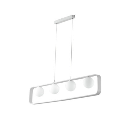 Lampadario Sospensione Led Roxy Moderno Colore Bianco 4x G 9 max 10W