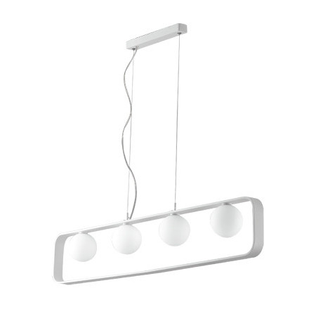 Lampadario Sospensione Led Roxy Moderno Colore Bianco 4x G 9 max 10W