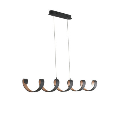 Lampadario Sospensione Led Helix Moderno Colore Nero Oro 30W