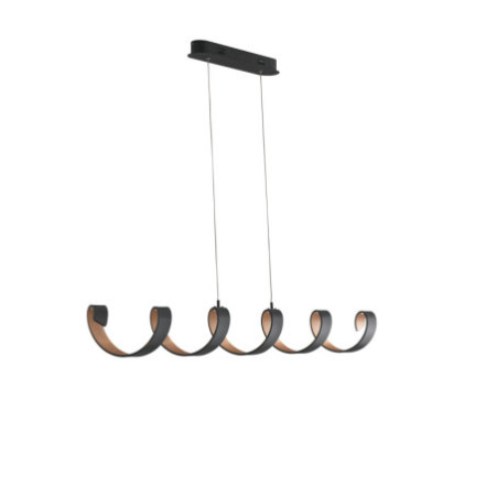 Lampadario Sospensione Led Helix Moderno Colore Nero Oro 30W