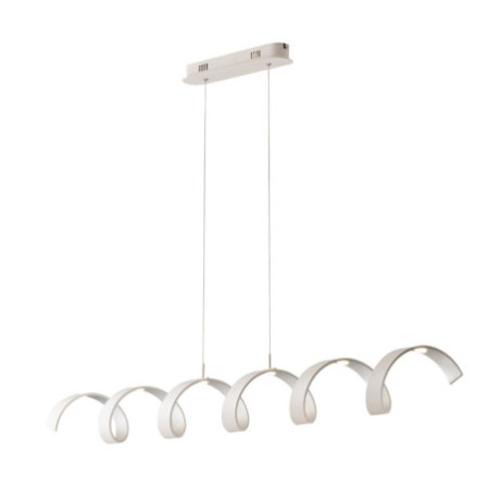Lampadario Sospensione Led Helix  Moderno Colore Bianco Silver 30W
