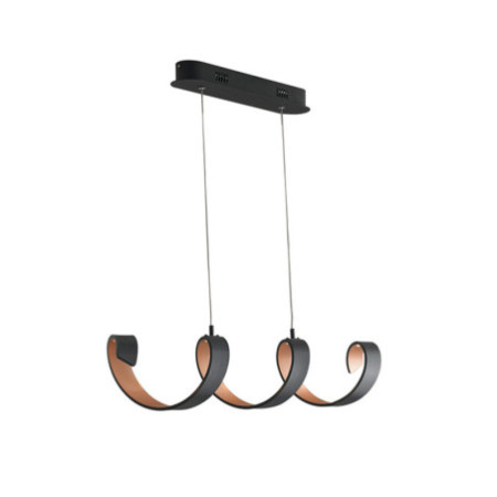Lampadario Sospensione Led Helix Moderno Colore Nero Oro  20W
