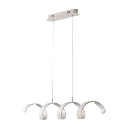 Lampadario Sospensione Led Helix Moderno Colore Bianco Silver 20W