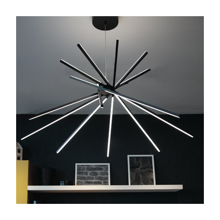 Lampadario Sospensione LED SHANGHAI S8 NERO 50W