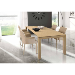 Tavolo in rovere naturale moderno allungabile 160x90x77 cm