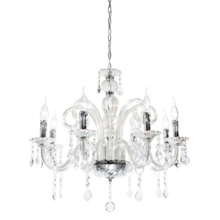 Lampadario in Cristallo  Colore Cromo 40W