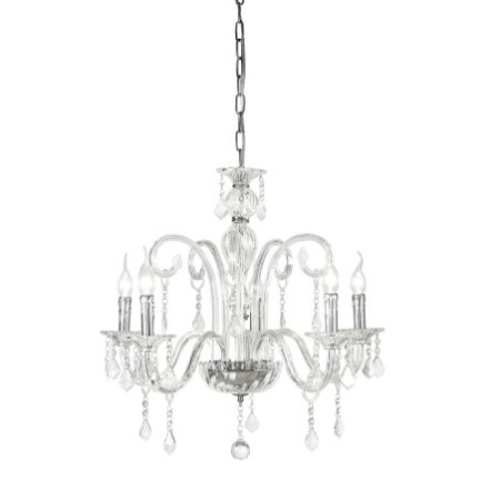 Lampadario con pendagli in cristallo