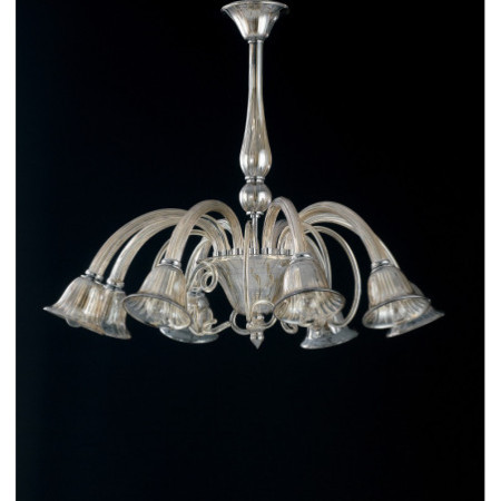 Lampadario in vetro classico champagne Poseidon 40W