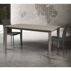 Tavolo in struttura in metallo colore grigio allungabile 140x90X77 cm
